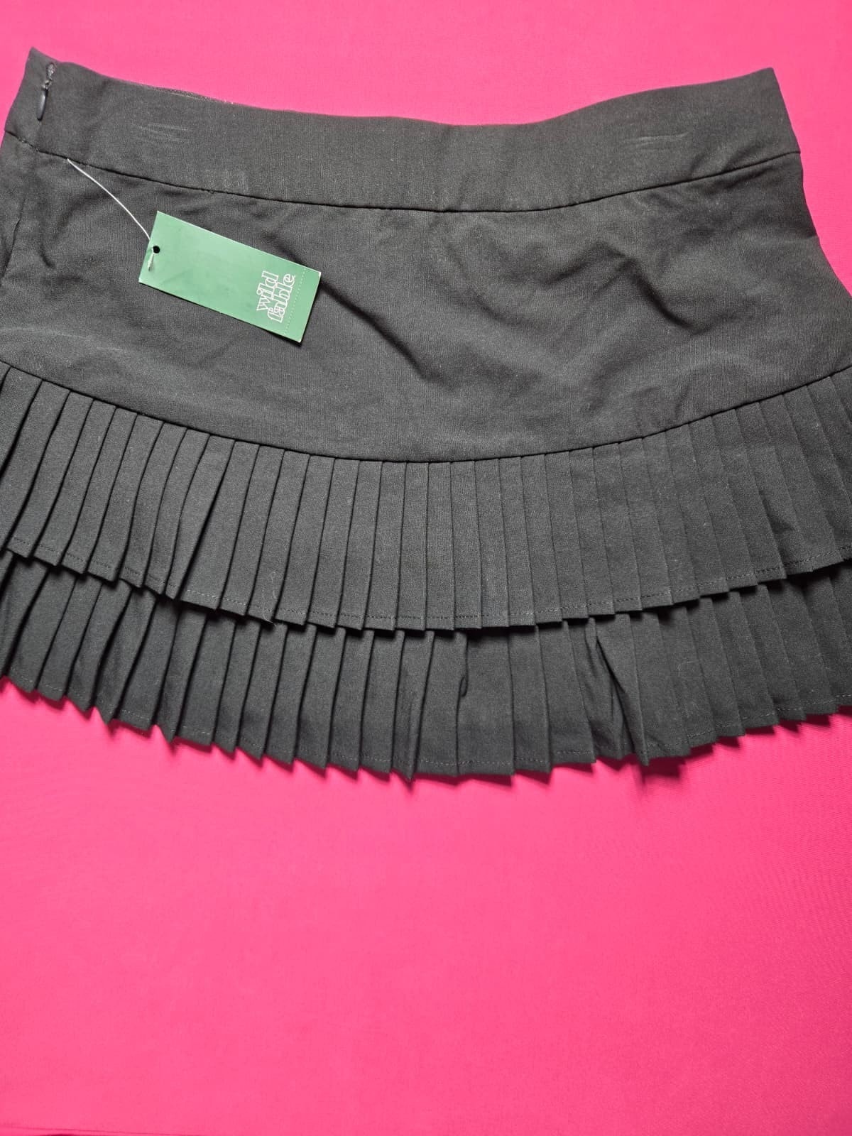 Wildfablewomen’sblackpleatedminiskirtsizemtennisstylebrandnew